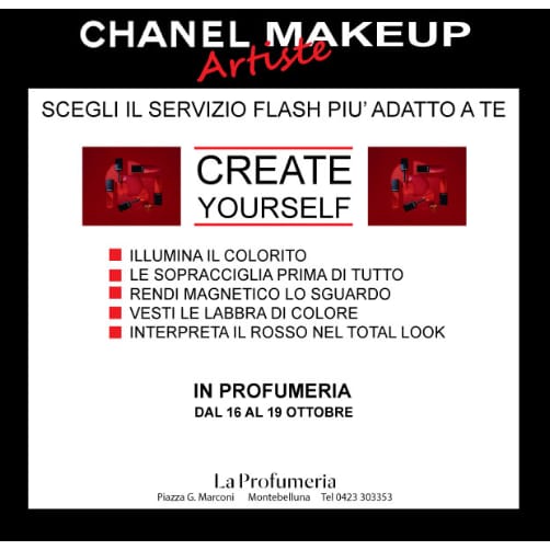 CHANEL MAKEUP WEEK: dal 16 al 19 Ottobre